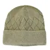 Gorro de Invierno Cálido Transfronterizo para Mujer Estilo Retro Americano Lavado Viejo Tie-Dye Geométrico Rombos Cuadros Jacquard Tejido para Hombre