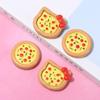 Comida de simulación y juego Dibujos animados Pizza diy pinza para el cabello cuerda para la cabeza pegatina para vaso de agua pegamento crema funda para teléfono TikTok accesorios de resina