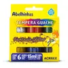 Tinta Guache (15 ml) 06 Cores 15Ml Com Glitter