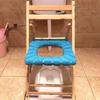 Silla de Toilet para Ancianos Madera Maciza Silla de Toilet para Mujeres Embarazadas Madera Silla de Toilet Simple Móvil Inodoro Doméstico para Ancianos