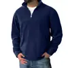 Roupas Masculinas Outono e Inverno Novas Transfronteiriças Moletom com Gola Alta e Pelúcia Interna Meio Zíper Manga Longa Tamanho Grande Moletom Casual Masculino Transfronteiriço