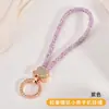 Funda de Teléfono de Oso con Pedrería de Lujo Ligero con Cordón, Soporte para Teléfono, Cadena de Teléfono con Pedrería Brillante, Accesorio Universal para Mujer, Correa para el Cuello