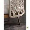 Juego de Sofá Nórdico para Exteriores de Mimbre y Silla de Madera Maciza, Muebles Artísticos para Jardín, Protección Solar, Balcón Pequeño, Patio, Villa de Ocio