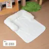 Esterilla para Cama de Gato para Todas las Estaciones, Cojín para Dormir de Gato, Cojín de Sofá, Esterilla para Cama de Mascota, Esterilla para Cama de Perro Rayada, Esterilla Refrigerante de Verano