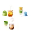 Molde grande para bolas de hielo de grado alimenticio, herramienta para hacer hielo para whisky, máquina de cubitos de hielo redondos para uso doméstico, bandeja redonda grande de silicona para hielo