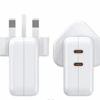 Carregador de Parede Rápido 35W Adequado para Apple Porta Dupla C Pés Removíveis Adaptador Padrão Britânico Carregador 50W Padrão Europeu