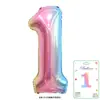 32 pulgadas Tarjeta Versión Americana Digital 0 a 9 Globos Fiesta de Cumpleaños para Niños Decoración Diseño de Habitación de Boda Globos Digitales