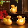 Micro Paisaje Creativo Año Nuevo Serpiente Dorada Pequeña Figura Colgante Decorativo DIY Escritorio Coche Año de la Serpiente Adorno Pequeño