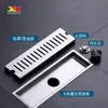 Acero Inoxidable 304 Drenaje de Piso Largo de Ingeniería Drenaje de Piso para Baño de Ducha de Gran Flujo Anti-Olor y Anti-Insectos Drenaje de Piso Largo Engrosado Fabricante