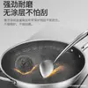 Wok de Aço Inoxidável Alemão Frigideira Antiaderente Sem Revestimento Baixa Fumaça de Óleo Frigideira para Saltear Utensílios de Cozinha Doméstico Fogão de Indução Gás Universal