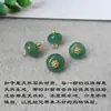 Botões de Alta Qualidade Estilo Chinês 10mm Botões Redondos Planos de Jade Natural Verde Rosa Camisa Roupa Tang Dinastia Han Cheongsam Botões de Disco