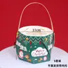 Tema de Natal Presente Decoração de Véspera de Natal Copo Bobo Borda Caixa Portátil Cartão de Bolo Plug-in Série de Caixas de Presente