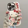 Linda Flor KT Gato Adecuado para Funda de Teléfono Móvil Iphone17Promax 16 Amigas Dibujos Animados 15 Huawei Xiaomi 14 Femenino