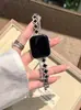 Pulseira de Metal com Pétalas de Pérola e Madre-Pérola Adequada para Apple Watch iWatch 12ª Geração 11/10