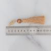 Borla de cuerda fina de cáñamo natural hecha a mano de 8 cm, borla de cáñamo de color primario, borla de cáñamo DIY, hecho a mano, tejido, marcapáginas, colgante para bolsita, decoración