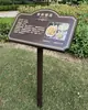 Cuidado de letreros fijos y personalizados para césped, recordatorios cálidos, letreros de advertencia, letreros de introducción de plantas, letreros de acero inoxidable para exteriores