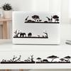 Pegatina de Zoclo con Silueta de Jirafa de la Selva Negra Pegatina de Pared de Pradera de Elefantes para Habitación Infantil -33071 Hacia África