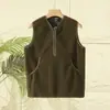 Ótimo Custo-Benefício! Veludo de Partículas Finas! Colete Quente Casual Meia-Zip Masculino Outono e Inverno para Casal