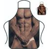 Avental Masculino Musculoso Criativo e Divertido Transfronteiriço Impermeável Anti-incrustante para Casa Avental Sobreposto de Alto Valor de Cor Atacado