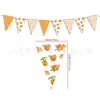Novo Tema Xadrez Laranja da Amazon Bandeirolas Infantis de Desenho Animado Decoração para Festa de Aniversário
