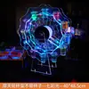 Estante de vino con barra luminosa, estante para copas, soporte para copas de licores, soporte para copas de servicio individual, estante creativo para cócteles luminosos