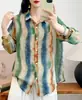 Cardigan de Ramio Puro con Estampado Digital para Mujer, Manga Larga, Talla Grande, Estilo Holgado y Delgado, Novedad Otoño 2026