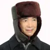 Chapéu Lei Feng, Forrado com Lã e Espessado para o Inverno, Chapéu de Ciclismo à Prova de Frio e Quente do Nordeste com Proteção para as Orelhas, Chapéu de Algodão para Idosos para Uso ao Ar Livre