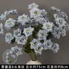 Flores artificiales Azul Niebla Salón de Bodas Flores de Seda Arreglo Floral de Boda Peonía Azul Rosa Abanico de Niebla Palma