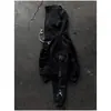Moletom com Capuz e Zíper Estilo Punk Impressão Gótica Casual Dark Streetwear Retro Europeu e Americano Y2K