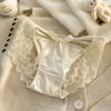 ¡Empaquetado individualmente!!! Bragas sexys de encaje hueco con lazo de cintura media para mujer