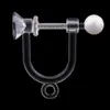 Pendientes de Resina Transparente Sin Perforaciones, Accesorios para Pendientes, Convertidores de Clip para Oreja en Forma de U Invisibles, Pendientes para Niños al por Mayor
