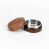 Cenicero de Madera Maciza, Acero Inoxidable, Cenicero Estilo Chino para Hotel y Restaurante, Madera de Acacia con Tapa, Decoración del Hogar, de Madera