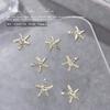 Nova Série Oceano Arte para Unhas Joias de Liga de Zinco Árvore de Coco Diamante Concha Pérola Estrela do Mar Laço Decoração para Unhas