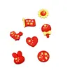 Accesorios de Resina del Día Nacional: Diseños de Bandera Roja de Cinco Estrellas China, Corazón y Mapa para Fundas de Teléfono, Zuecos y Pegatinas para Botellas de Agua