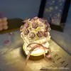 Pacote de Materiais para Cubo de Gelo de Rosa Feito à Mão DIY, Luz Noturna para o Dia dos Namorados Chinês para Namoradas, Casais e Melhores Amigas