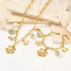 Collar Grueso de Pulpo y Concha Estilo Transoceánico Colgante de Pez Pequeño Pulsera de Acero Inoxidable Cadena de Camiseta Impermeable para Mujer