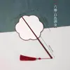 Abanico de Caligrafía con Espacio en Blanco para Escribir, Abanico Pintado a Mano por Ambos Lados, Estilo Hanfu, Estilo Antiguo, Abanico con Borla, Arte de Bambú