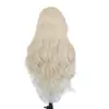 Blanco Lechoso Encaje en la Frente Cabello Largo Ondulado Fibra Sintética Mate de Alta Temperatura Tocado Para Fotografía Cosplay Fabricante Mayorista