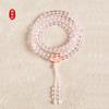 Pulsera Optimizada de Cristal Blanco 108 Cuentas Cuentas Plata Tibetana Collar Suéter Estilo Étnico Artístico Pulsera para Damas