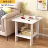 Mesa auxiliar pequeña económica para sofá, mesa lateral para habitación de alquiler, estante de almacenamiento junto a la cama, mesa de centro simple nórdica, mesa de café para sala de estar del hogar