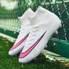 Dropshipping transfronterizo de zapatillas de fútbol para hombre y mujer, de caña alta, con tacos y púas largas, para niños, estudiantes y adultos, para competición y entrenamiento en césped artificial