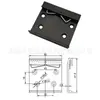 Hebilla de Riel Guía Industrial DIN35mm HS-A35 Soporte de Montaje Fijo Aleación de Aluminio Hebilla Blanca Negra
