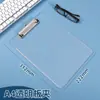 Pasta Prancheta Plástica Transparente A4 Bloco de Notas Prancheta para Conferência Escritório Porta-Clipes para Provas de Aluno Materiais de Armazenamento