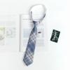 Corbata jk para mujer, estilo universitario, uniforme de estilo japonés, camisa a cuadros, corbata pequeña, uniforme escolar para estudiantes masculinos, estilo pareja perezosa
