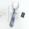 JK Bow Tie Feminino Japonês Uniforme Camisa College Style Estudante Plaid Tie Homens Free Ribbon Acessórios Faca Suave
