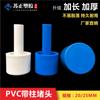 PVC16/20/25 Tapa de Tubo de Plástico Tubo de Cable Espesado Protección de Bloqueo Exterior Tapa Antipolvo Tapón con Manija Azul