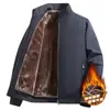 Nueva chaqueta de algodón ejecutiva de Amazon transfronteriza para hombre, adecuada para mediana edad y ancianos, con acolchado adicional de algodón para mayor calidez, en color rojo