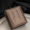 Elegante Línea de Oreja con Borla de Gotas de Agua para Mujer 2024 Nuevos Pendientes de Moda Simples Versátiles Elegantes de Alta Gama Exquisitos