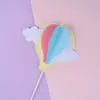 Decoración de Pastel Horneado Globo Estéreo Azul Rosa Elefante Lindo Adorno de Cumpleaños Enchufe Decoración de Mesa de Postre para Fiesta