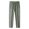 Pantalones Jogger de Pierna Recta Sueltos Transpirables de Verano para Hombre, Moda Casual, Pantalones Deportivos de Color Sólido, Versátiles, Absorbentes de Sudor, Secado Rápido